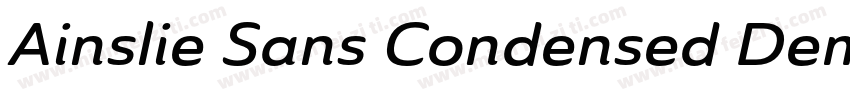 Ainslie Sans Condensed Demi字体转换